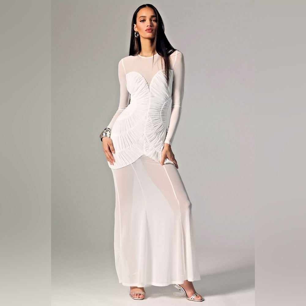 NWT MISHA Talitha Sheer Slim Dress XS